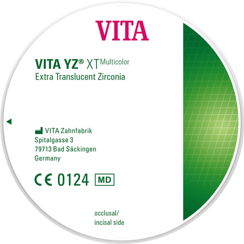 VITA YZ® XT Multicolor DISC VITA classical A1-D4® piece Ø 98.4 mm, H14 mm, A3.5