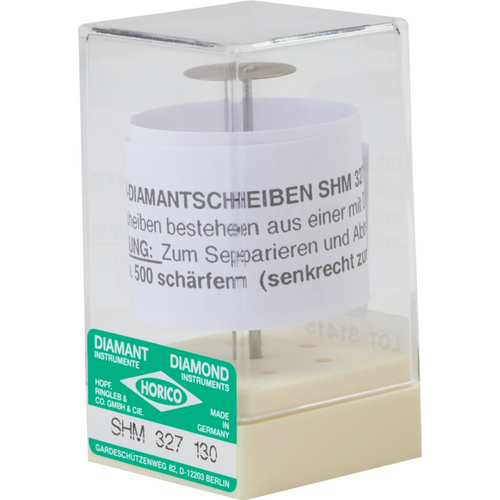 Sintered diamond grinder 327 piece rigid, SHM, figure 327, 0.3 mm, ISO 130