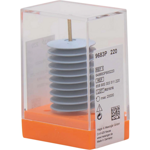 Universal polisher 9683 Pack of 10 pieces unmounted, light blue, figure 303, 4 mm, ISO 220