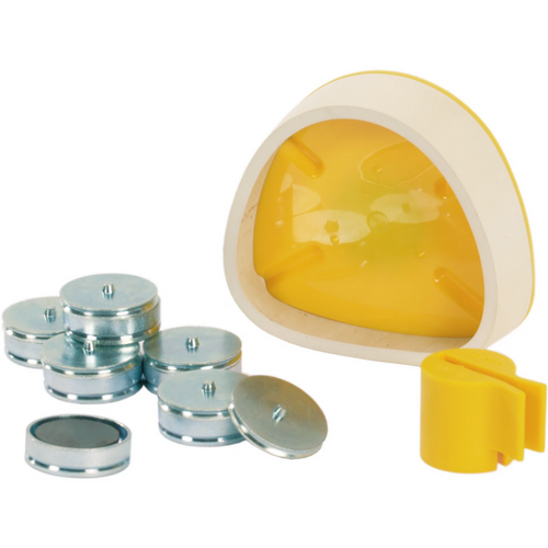Base system Magnetic split-cast former kit small, 1 forming plate yellow, accessories