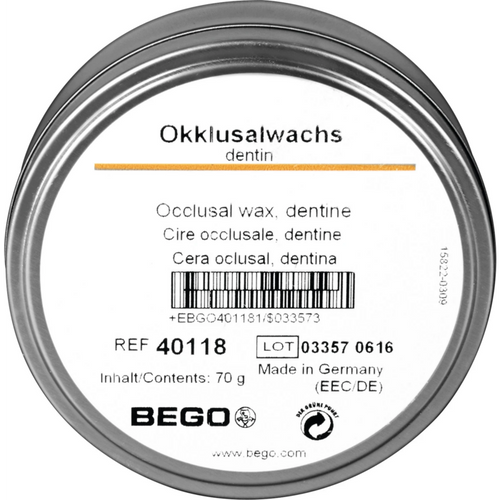 Occlusal wax Tin 70 g dentine