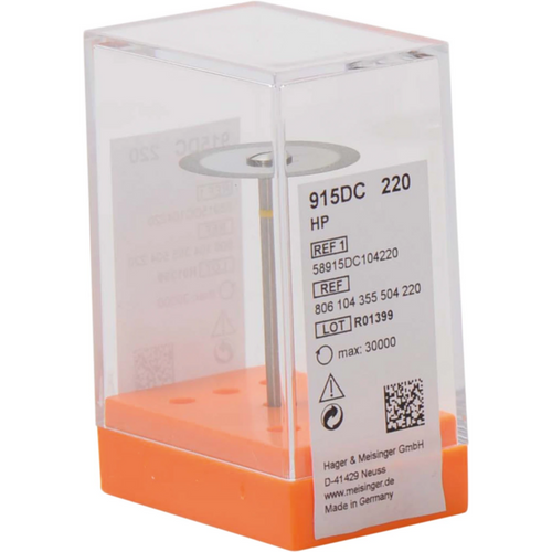 Diamond wheels 915D piece yellow extra fine, HP, figure 355, 0.25 mm, ISO 220