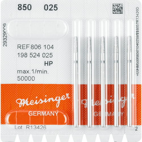 Diamonds 850 Pack of 5 pieces blue medium, HP, figure 198 conical round, 8 mm, ISO 025