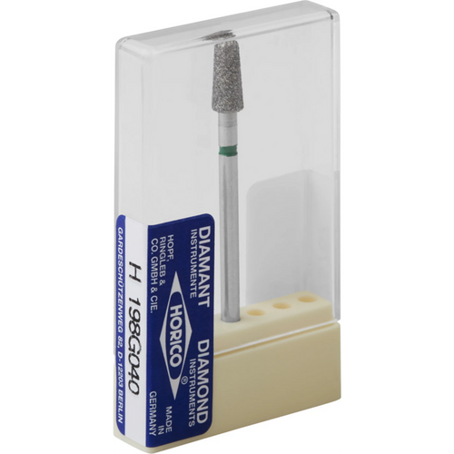 Diamond grinder H 198 piece green coarse, HP, figure 198, 9 mm, ISO 040