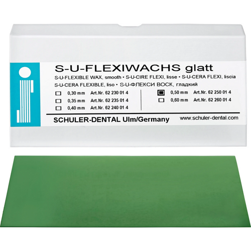 S-U-Flexi wax Pack of 15 pieces smooth, thickness 0.5 mm