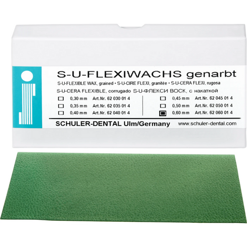 S-U-Flexi wax Pack of 15 pieces, grained, thickness 0.6 mm