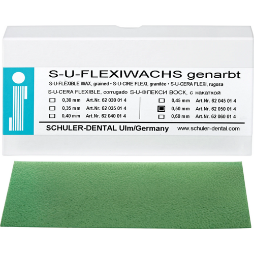 S-U-Flexi wax Pack of 15 pieces, grained, thickness 0.5 mm