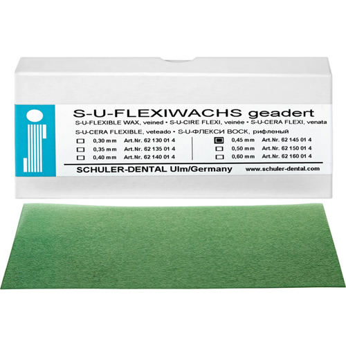 S-U-Flexi wax Pack of 15 pieces veined, thickness 0.45 mm