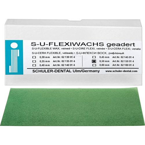 S-U-Flexi wax Pack of 15 pieces veined, thickness 0.5 mm