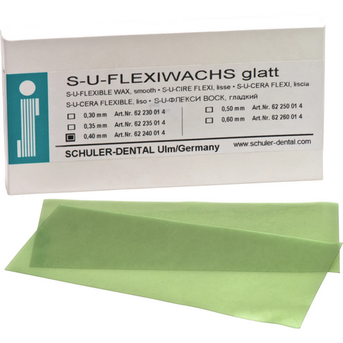 S-U-Flexi wax Pack of 15 pieces smooth, thickness 0.4 mm