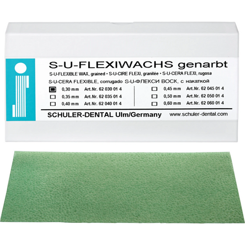 S-U-Flexi wax Pack of 15 pieces, grained, thickness 0.3 mm