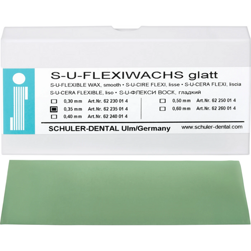 S-U-Flexi wax Pack of 15 pieces smooth, thickness 0.35 mm