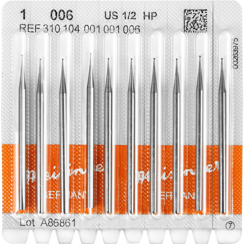Steel drill 1 Pack of 10 pieces HP, figure 001, ISO 006