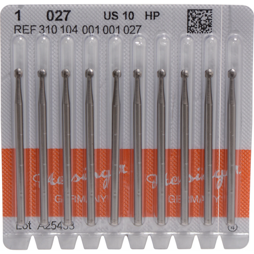 Steel drill 1 Pack of 10 pieces HP, figure 001, ISO 027