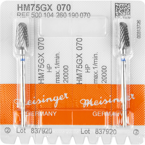 Carbide milling cutter GX Pack of 2 cross serrated, blue standard, HP, figure 260, 13.2 mm, ISO 070