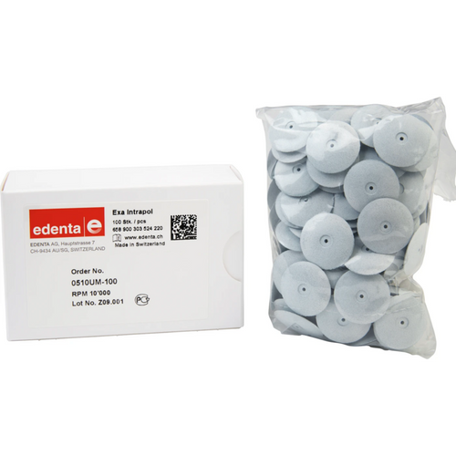 Exa Intrapol Pack of 100 pieces unmounted, white fine, figure 303, 3 mm, ISO 220