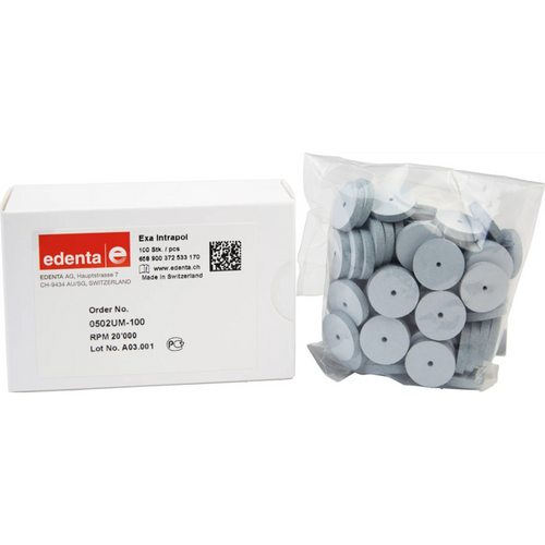 Exa Intrapol Pack of 100 pieces unmounted, white coarse, figure 372, 3 mm, ISO 170