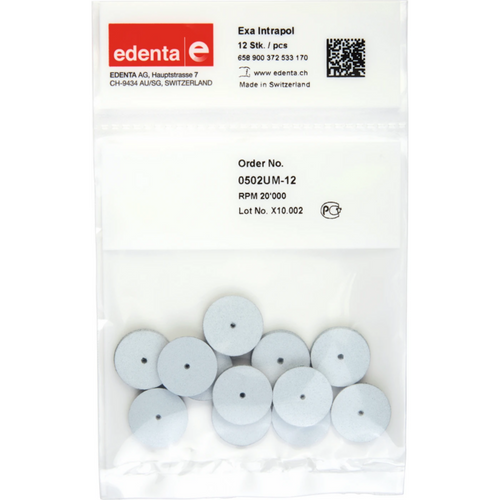 Exa Intrapol Pack of 12 pieces unmounted, white coarse, figure 372, 3 mm, ISO 170