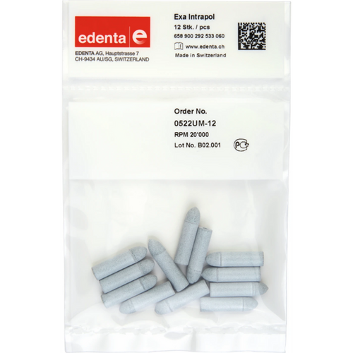 Exa Intrapol Pack of 12 pieces unmounted, white coarse, figure 292, 23 mm, ISO 060