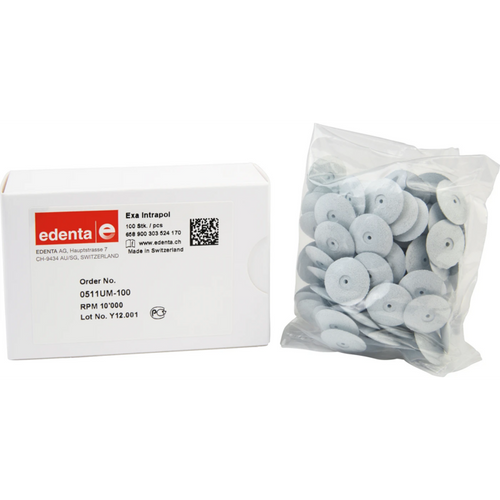 Exa Intrapol Pack of 100 pieces unmounted, white fine, figure 303, 3 mm, ISO 170