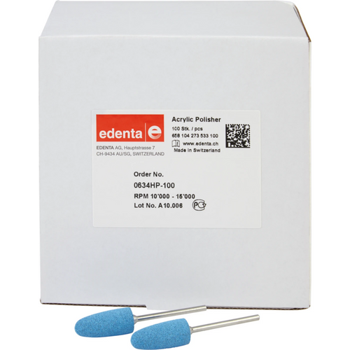 Acrylic Polisher Pack of 100 pieces, blue, HP, figure 273, 24 mm, ISO 100