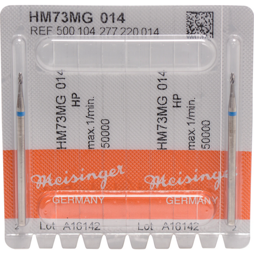 Carbide cutter MG Pack of 2 cross serrated, blue standard, HP, Figure 277, 3.1 mm, ISO 014