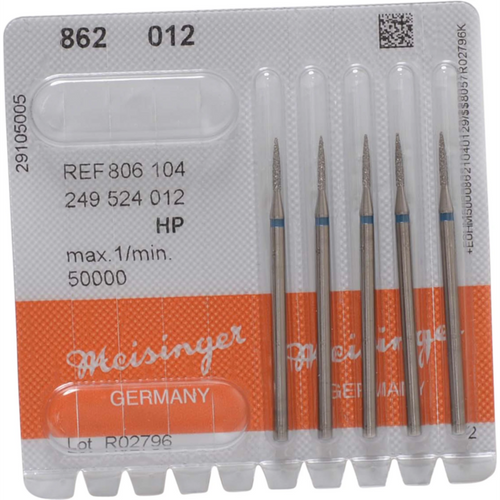 Diamonds 862 Pack of 5 pieces blue medium, HP, figure 249 flame, 8 mm, ISO 012