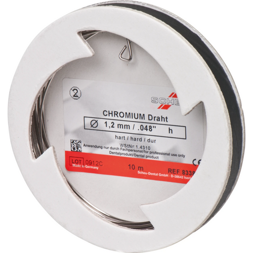 CHROMIUM coil wire Laboratory pack 10 m thickness 1.2 mm, hard