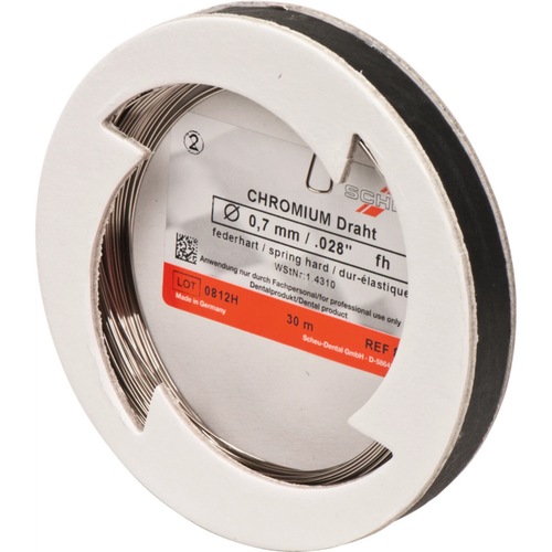 CHROMIUM coil wire Laboratory pack 30 m thickness 0.7 mm, spring-hard