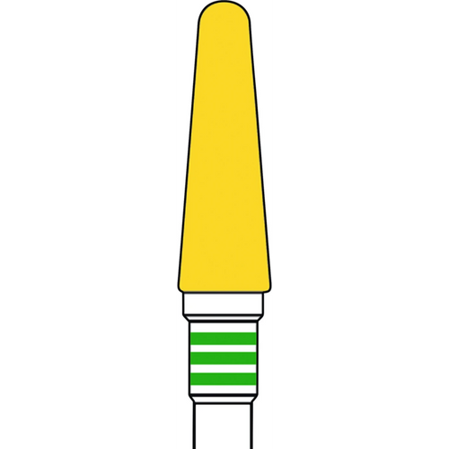 Carbide milling cutter, ground 75AC piece ZrN coating, single w. cross cut, green coarse, HP, Fig.194, 13 mm, ISO 040