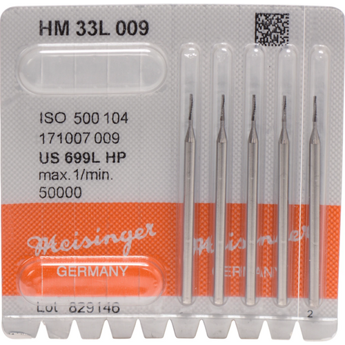 Carbide drill 33L Pack of 5 pieces HP, figure 171 long, 5.3 mm, ISO 009