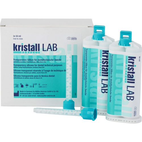 kristall® PERFECT LAB Pack of 2 x 50 ml cartridges, 12 mixing tips green