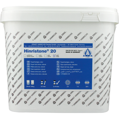 Hinristone® 20 Bucket 10 kg super hard plaster white