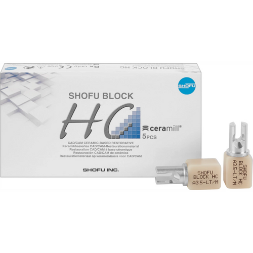 SHOFU BLOCK HC Pack of 5 pieces A3.5-LT, 1-layer, for Ceramill