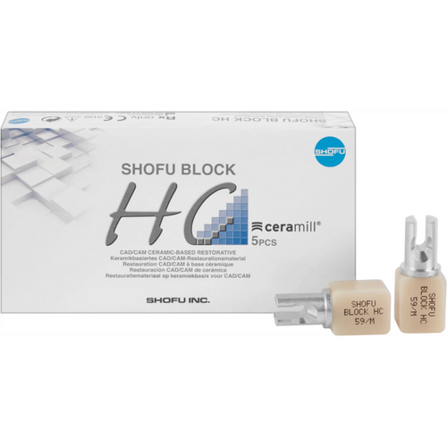 SHOFU BLOCK HC Pack of 5 pieces 59, 1-layer, for Ceramill