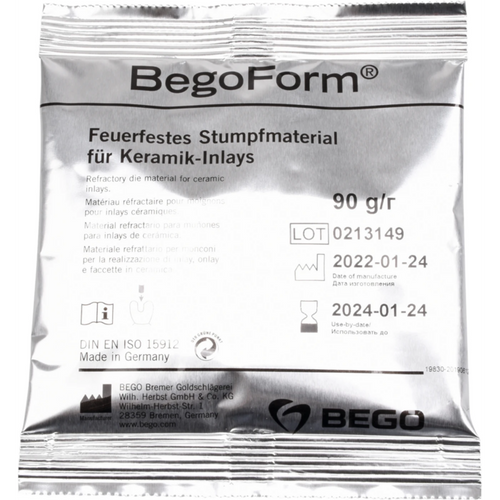 BegoForm® Carton 15 x 90 g bags, 1 dosing syringe