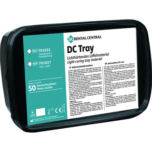 DC Tray Pack of 50 pieces transparent, for upper jaw