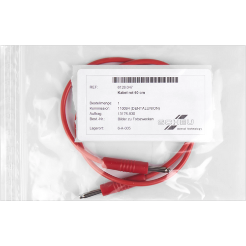 Cable for pulse fixator piece red, 60 cm