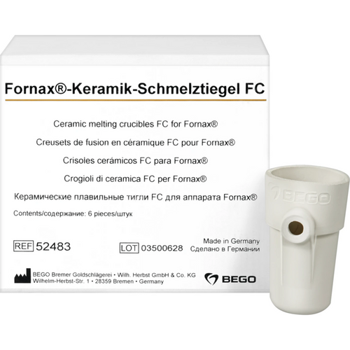 Crucible and stakes Pack of 6 Fornax ceramic crucibles FC