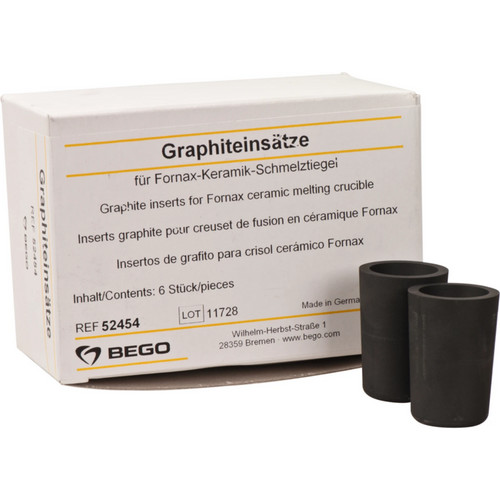 Crucible and stakes Pack of 6 Fornax graphite inserts
