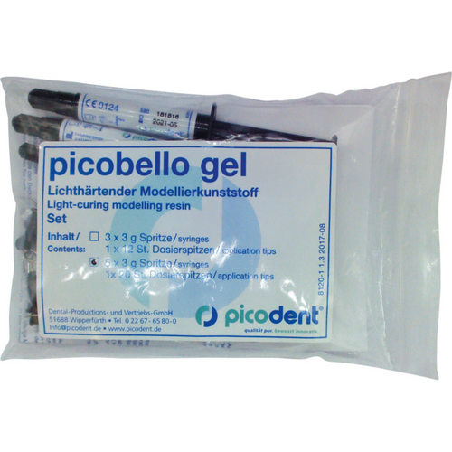 picobello gel Set of 5 x 3 g syringes, 20 dosing tips