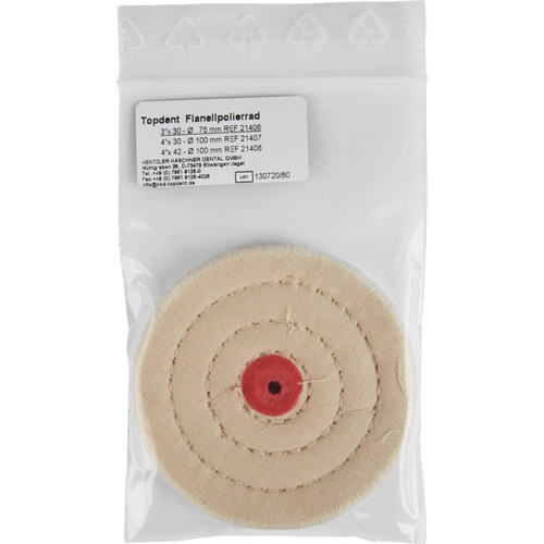 TOPDENT flannel polishing wheel piece Ø 3" x 30