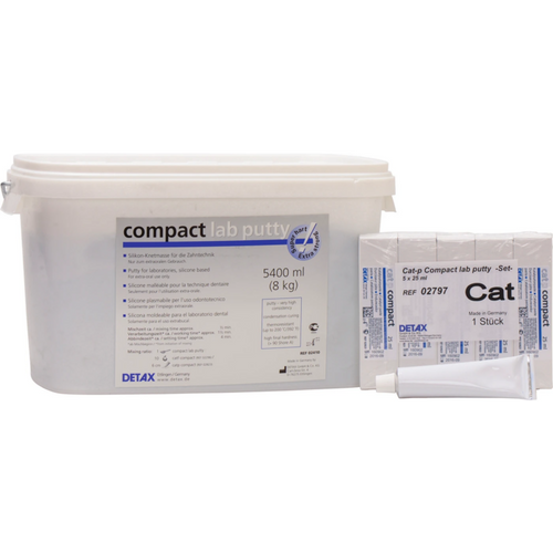compact lab putty Eco-Set 8 kg bucket, 5 x 25 ml tubes of cat compact paste, 2 dosing spoons