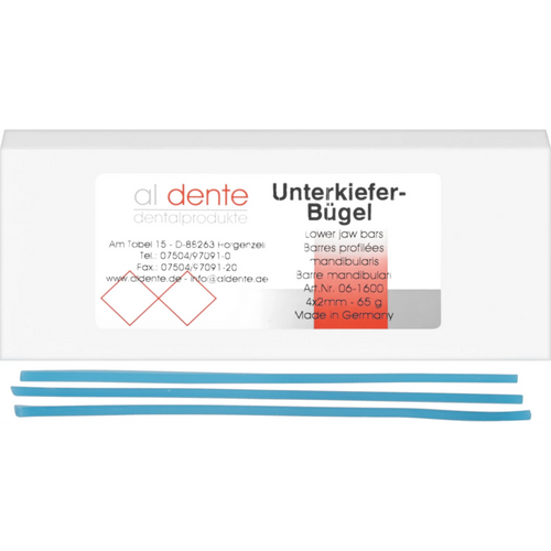 Lower jaw bow Pack of 65 g wax, 4 x 2 mm