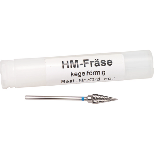 Carbide router Piece Cross serration, blue, conical