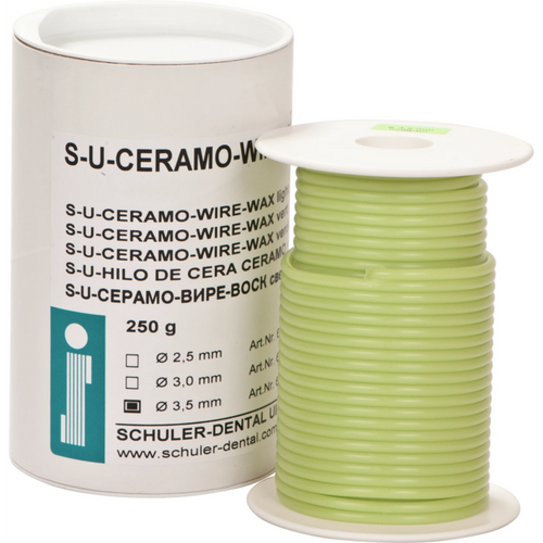 S-U-Ceramo Wire Wax Roll 250 g lime green, Ø 3.5 mm