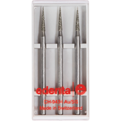 Diamonds 859 Pack of 3 pieces Standard, HP, Figure 166 Cone tip, 10 mm, ISO 018