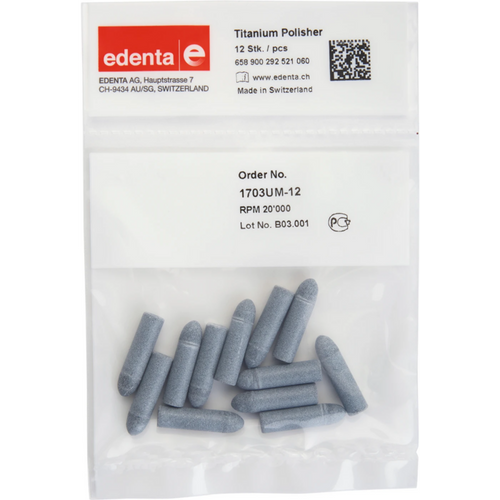 Titanium polisher Pack of 12 pieces unmounted, gray, figure 292, 23 mm, ISO 060
