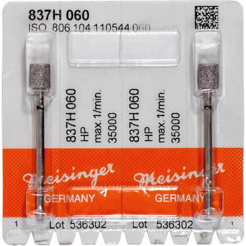 Diamonds 837 Pack of 2 black super coarse, HP, figure 110 cylinder, 6 mm, ISO 060