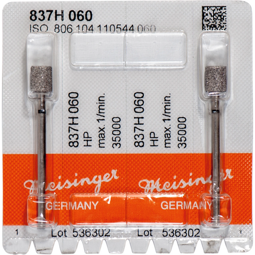 Diamonds 837 Pack of 2 black super coarse, HP, figure 110 cylinder, 6 mm, ISO 060